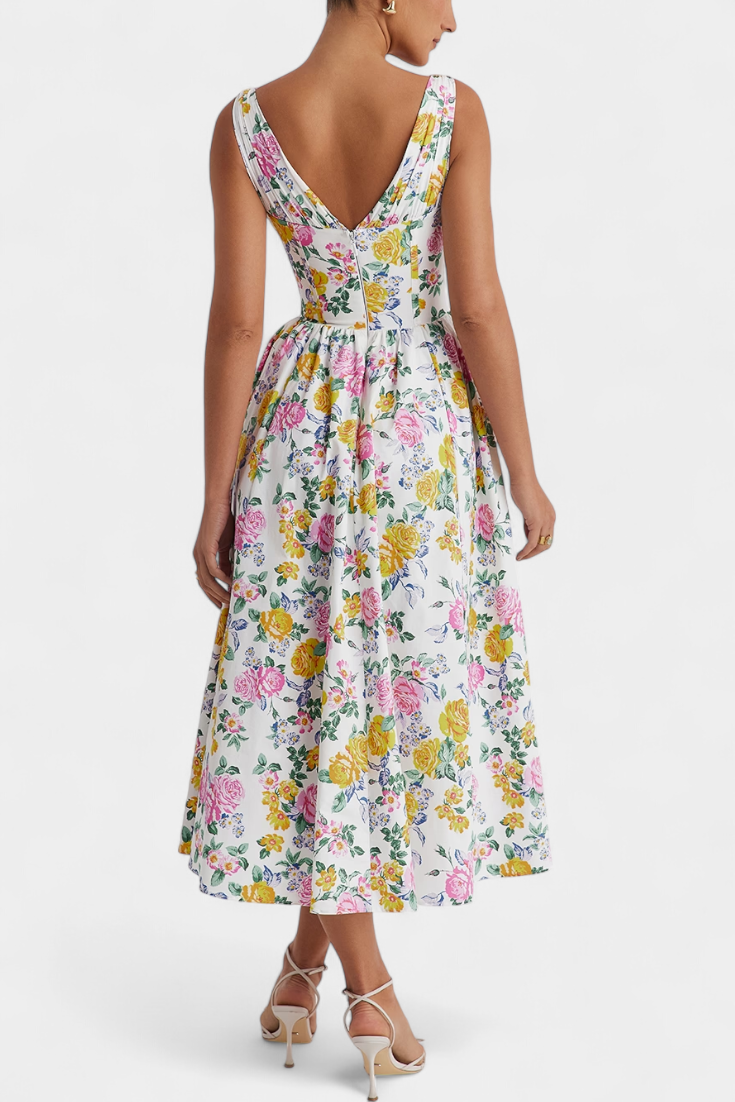 LUCIANA | Vestido midi floral
