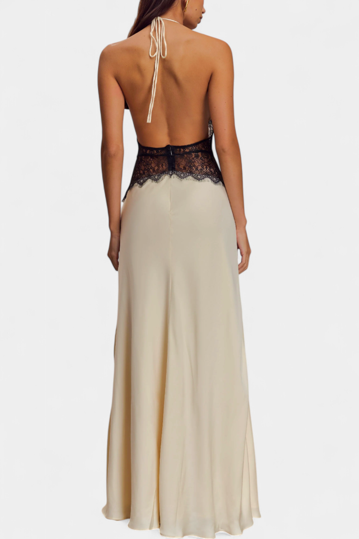 ISABEL | Vestido largo con escote halter
