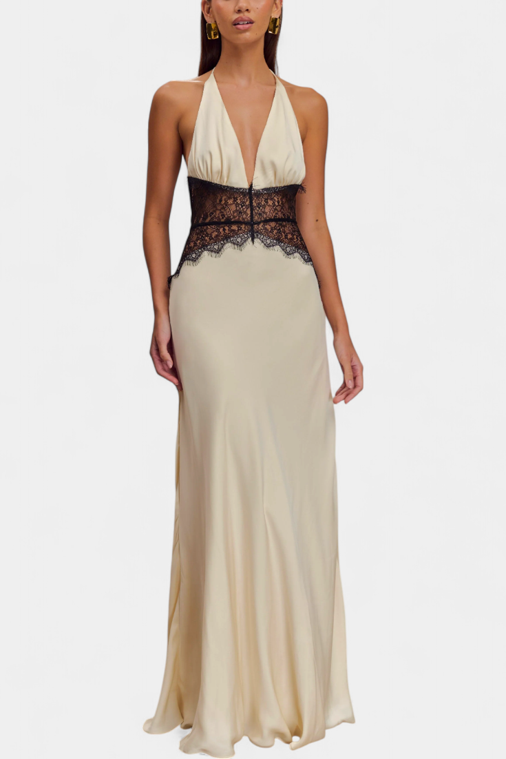 ISABEL | Vestido largo con escote halter