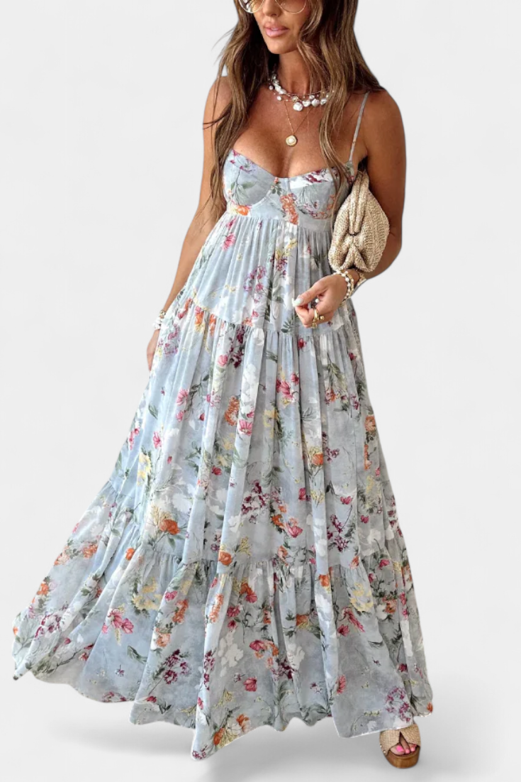MARIANA | Vestido floral con espalda abierta