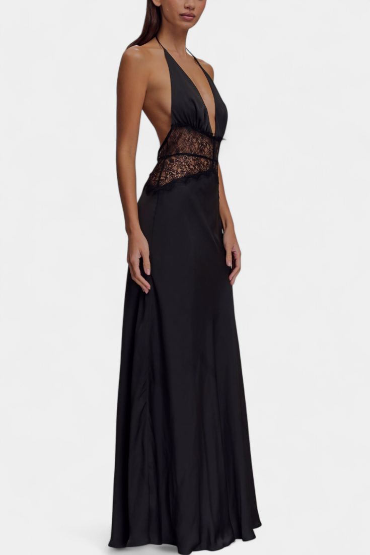 ISABEL | Vestido largo con escote halter