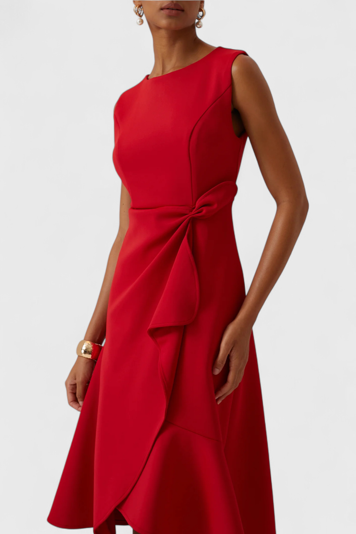 NATALIA | Vestido midi asimétrico