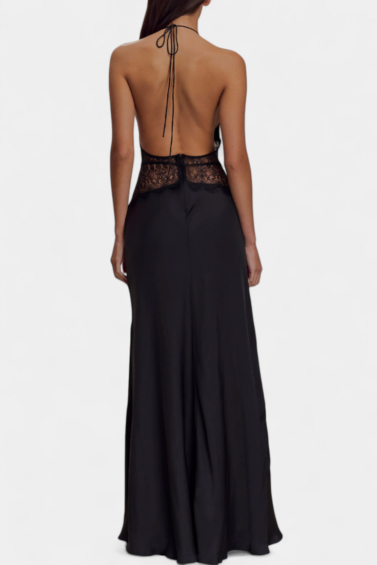 ISABEL | Vestido largo con escote halter