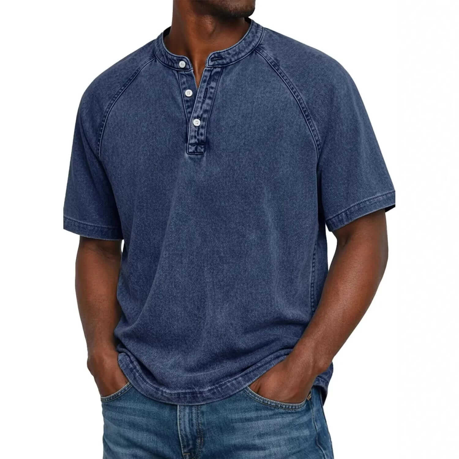 ÁLEX | Camiseta henley con escote abotonado