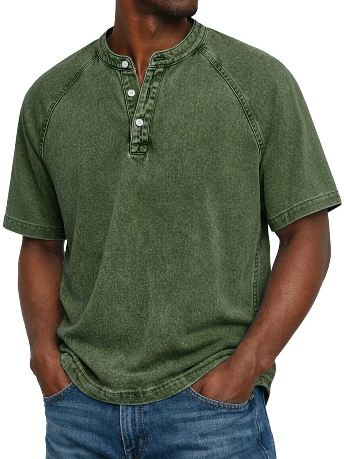 ÁLEX | Camiseta henley con escote abotonado